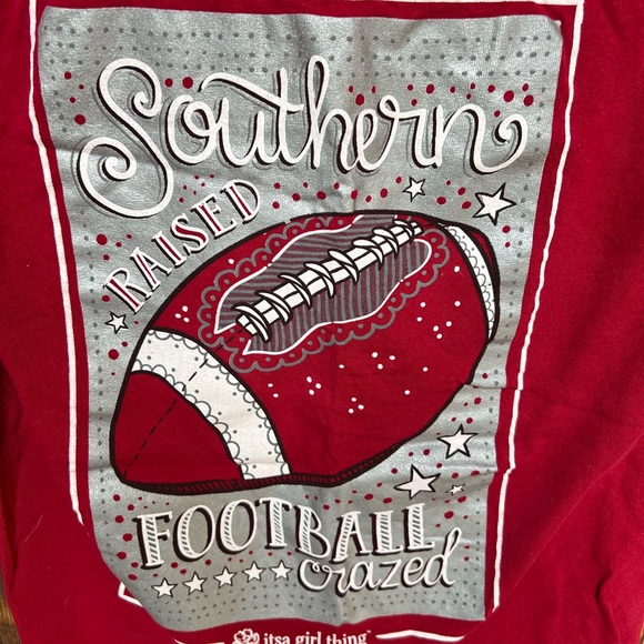 It’s a Girl Thing Southern Raised & Football Crazed Tee, size S, VEUC - Picture 4 of 4